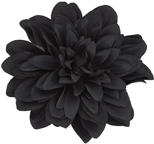 Hair Flower Clip Fascinator Ieal for Weddings Chrysanthemum Black