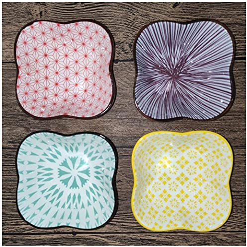 IAN LAU Platos Llanos Platos de Cena Plato De Salsa De Cerámica Bandeja Pequeña Plato Pequeño Plato De Condimento Lateral Platos De Condimentos Sushi Soja Snack Dipping Plato de Cena Plato de la Cena