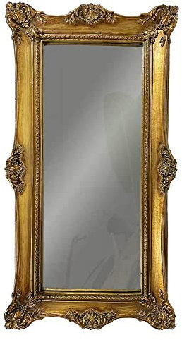 zeitzone Spiegel Barock Gold Rechteckig Wandspiegel Antik-Stil 51 x 25 cm