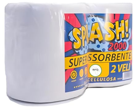 Rotoloni MAXI carta Asciugatutto Splash 2000 - strappi in cellulosa super assorbente