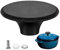 Dutch Oven Knauf, Ersatz-Topfdeckelgriff, kompatibel mit Le Creuset, Aldi, Lodge und anderen emaillierten Dutch Oven, schwarz (1 Set)