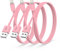 3Pack Apple MFi Certified iPhone Charger 2M,iPhone Lightning to USB A Cable 2 Meters,Fast Charging Cable Lead for iPhone 12 SE 2020 11 Xs Max XR X 8 Plus 7 Plus 6 Plus 5s SE iPad Pro，pink