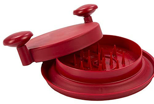 Qcwwy Procesador de Alimentos, Máquina Trituradora Manual de Carne con Asas para Trituradora de Carne de Res de Pollo para Evitar Que la Base Deslizante Sea Eficiente (Rojo)