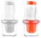 WishesMar Lot de 2 Bouteille d'huile avec Pinceau à Badigeonner 2 en 1 Bouteille en Verre avec Pinceau en Silicone pour Barbecue Salade Cuisine Pâtisserie - 60ml Orange Gris