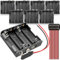 Xiatiaosann 4 AA Battery Holder 6V Battery Case Box with Snap Connector 2-Pin Converter Wire I-Type, 4 Slots Battery Plastic Box for LED Light RC Car Safe, 8 PCS