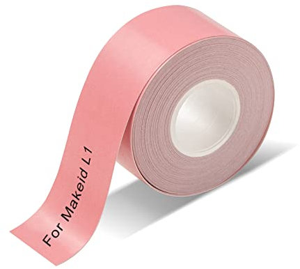 Qutie Gewidmet Etiketten Selbstklebend - 15mm Wasserdicht Anpassen Klebeetiketten - Kompatibel Mit PRT Qutie/Makeid L1 - Drucken Sie Barcode, Name, Datum, Preis usw - Rosa