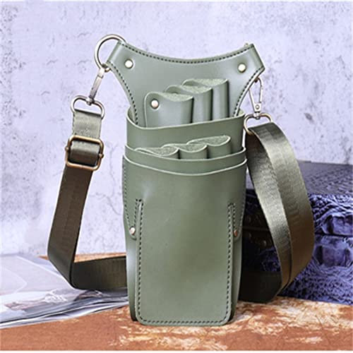 RISEDS Friseur-Gürteltasche Friseur-Toolkit Friseurschere Hüfttasche Personalisiertes Haarschneide-Kit (Color : Green, Size : 22x10cm)