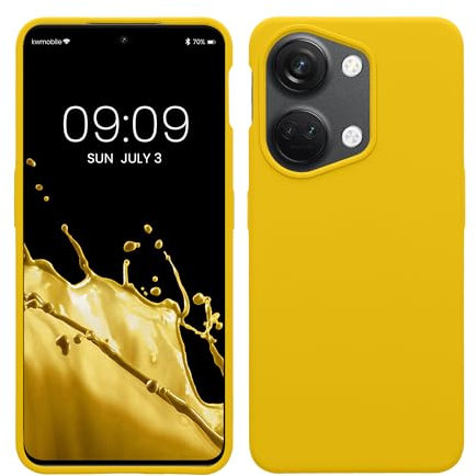 kwmobile Housse Compatible avec OnePlus Nord 3 5G Coque - Housse de téléphone Protection Souple en TPU Silicone - Jaune radieux