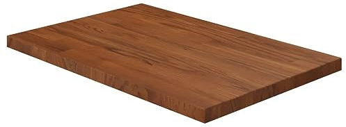 vidaXL Piano di lavoro bagno in legno massello trattato marrone scuro 60x40x2.5cm