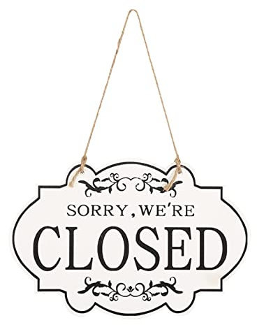 Letrero Abierto de Madera – Letrero de Doble Cara Abierto y Cerrado – Come in We Are Open/Sorry We Are Close Sign rústico informativo Tienda Restaurante Bar Reversible Vintage Letrero de Madera