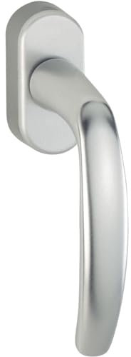 bricoleva.it Maniglia per Finestra Cromo Satinata con Apertura 360 Gradi- Maniglia per Porta Finestra - Maniglia Infissi Cromo Satinata