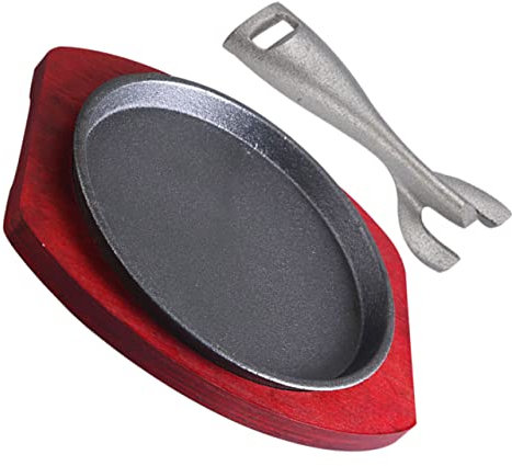 CAXUSD Plancha Grill Redonda Antiadherente Hierro Para Asar Sin Rebabas Para Pescado y Filetes Ligera y Fácil De Transportar