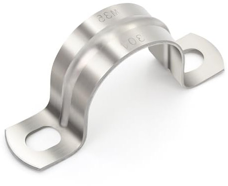Ø 40 mm Rohrschellen FamlTol 10 Stk Edelstahl befestigungsschelle 2-Loch bügelschelle Kabelklemmen aus Edelstahl zur Befestigung von Rohren
