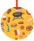 Grill-Picknick-Glas, rund, Weihnachtsbaumschmuck, geeignet für Weihnachten, Neujahr, Zuhause, für Versammlungen, Dekorieren