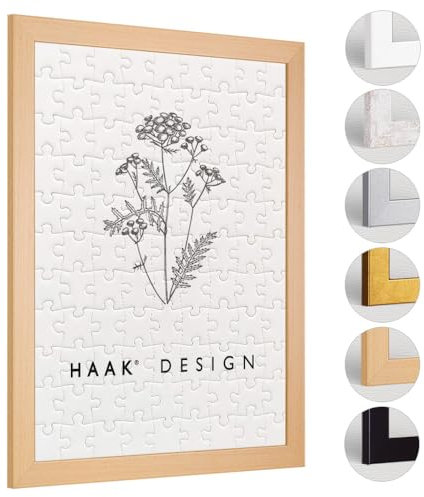 Haak Puzzlerahmen Lavanda Buche (Dekor) 36 X 49 cm (ca. 500 Teile) Bilderrahmen Rahmen für Puzzle