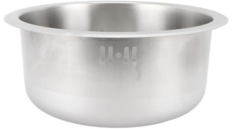 Évier de Camping-car 310 X 140 Mm – Lavabo Rond en Acier Inoxydable 304 pour Cuisine et Salle de Bain avec Sortie 92 Mm pour Bateaux, Camping-cars et Camping-cars (SILVER)