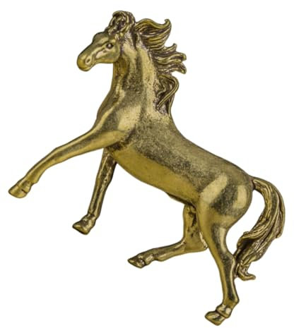 BESPORTBLE Chinesische Feng Shui Pferdestatue Aus Messing Vintage Kupfer Figur Für Reichtum Und Erfolg Dekorative Skulptur Für Schreibtisch Und Wohndesign