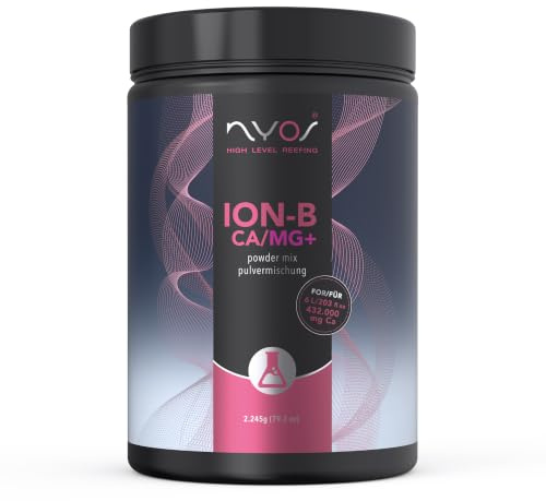 Nyos ION-B Alk/pH+ für Meerwasseraquarien - Flüssige Calcium und Magnesium Versorgung - Optimal für gesunde und farbintensive Korallen, 5000ml
