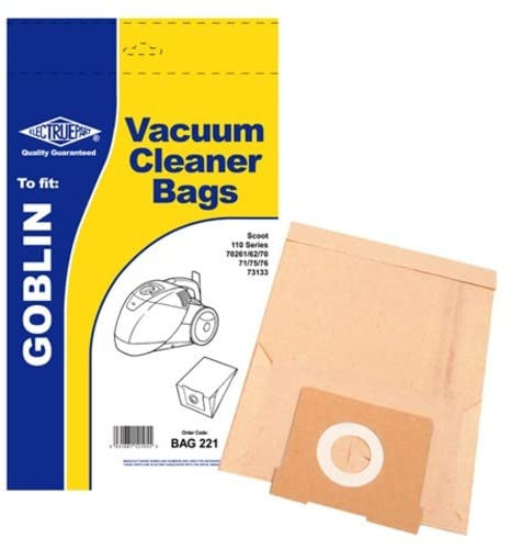 Vacuum Bags to fit Goblin Scoot 70261 5 Pack