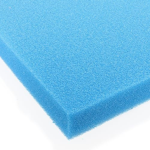 Pondlife Filterschaum blau 50x50x5 cm PPI 30 fein, Filtermatte Teich und Aquarium, zuschneidbar, zur optimalen Verwendung als Filtermedium in Teichfiltern