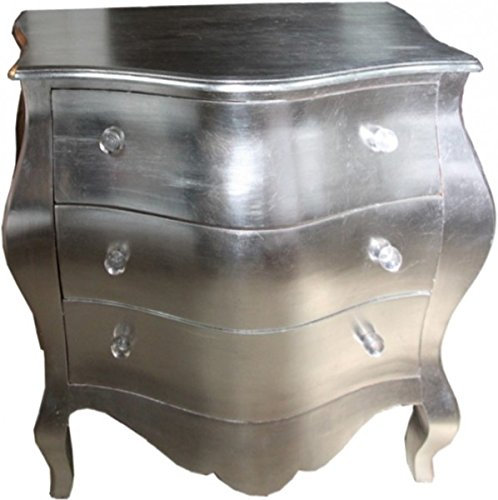 Casa Padrino Barock Kommode Silber 105 x 64 x 92.5 cm - Handgefertigtes Unikat