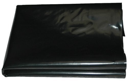 QVS Shop 2M X 9M Extra Thick Black Heavy Duty Polythene Sheeting 250Mu / 1000G