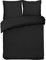 Vision - Parure de lit UNI Noir - Set de Housse de Couette 260x240 cm avec 2 taies d'oreiller pour lit Kingsize 2 Personnes - 100% Coton