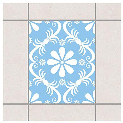 Pattern Design GmbH Adesivo per Piastrelle, Motivo Floreale, 25 cm x 20 cm, Dimensioni del Set: 20 Pezzi