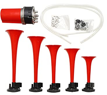 Streetwize BH2 La Cucuracha Musical Air Horn for Car, Van, Truck, Bus | Five Different Trumpet Tones, Easy Fit Kit