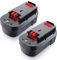 2Pack 4.8Ah hpb18 Ni-Mh Battery Replacement for Black and Decker 18V Battery hpb-ope 18244760-00 A18 A18E A1718FS18BX FS18FL FS180BX FSB18 Firestorm Three Interface Cordless Power Tools