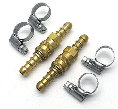 continental/1stserie 2 X Quick Release Fittings Coupling for 8mm propane/butane Hose + 4 Clips