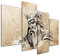 Bilderdepot24 Bild auf Leinwand | Wikinger, Tattoo Art II in 120x80 cm 4 TLG. als Wandbild XXL | Wand-deko Dekoration Wohnung modern Bilder | 210668