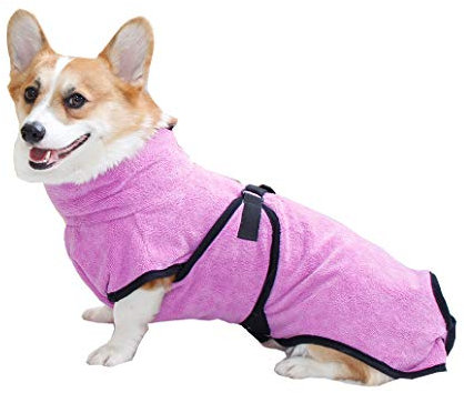 BbearT® Hundebademantel aus Mikrofaser für Haustiere, super saugfähig, schnell trocknend, für die Reinigung von Katzen, kleinen Hunden, mittelgroßen Hunden, großen Hunden