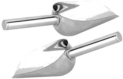 JIHUOO 2 Pcs Stainless Steel Ice Scoop Bar Scoop Food Candy Scoopers Small Scoop for Kitchen Shop