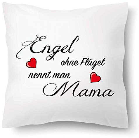 Farbwuselei Kissen Engel ohne Flügel nennt Man Mama mit Kissenhülle Inlay Kissenbezug Geschenk