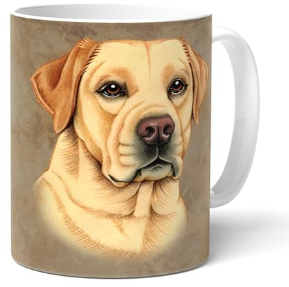 LABRADOR Cream/Gelb (C) 40. - Tasse mit passenden Spruch. Kaffeetasse mit Hundezeichnung. Becher. Gefäß mit Griff. Tasse, Teetasse, Kaffeebecher. Mehrwegbecher. Geschenk für alle Hunden Liebhaber.