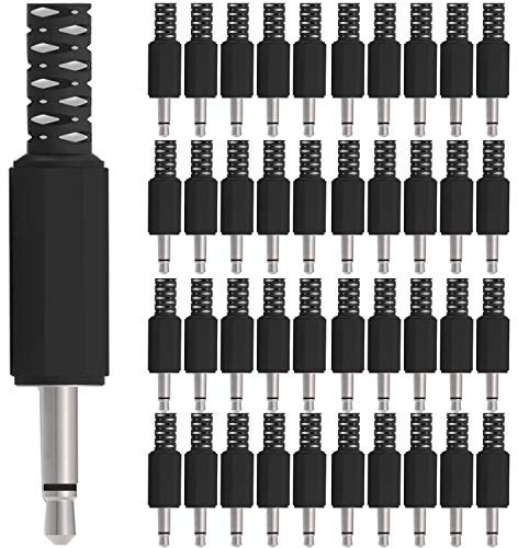 RUNCCI-YUN 40 Stück RS Stecker 3,5 mm 3 Polig Audio Löten Video Stecker, Mono 3,5mm,für Kopfhörer und Headset