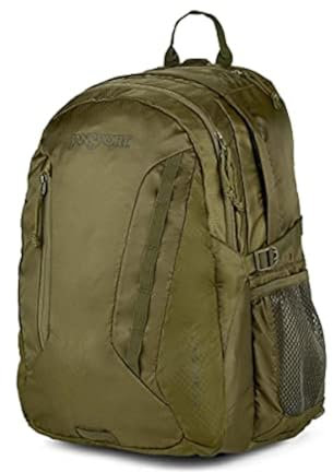 JanSport Agave Wanderrucksack – 32 Liter Tagesrucksack mit universellem 3L Trinksystem oder 15 Zoll Laptophülle, Armeegrün, Grün (Army Green), Einheitsgröße