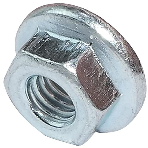 AERZETIX - Set di 100 dadi esagonali con flangia/base dentata M3 Ø esterno 8mm - in acciaio al carbonio - controdado autobloccante - C49637