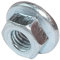 AERZETIX - Set di 100 dadi esagonali con flangia/base dentata M3 Ø esterno 8mm - in acciaio al carbonio - controdado autobloccante - C49637