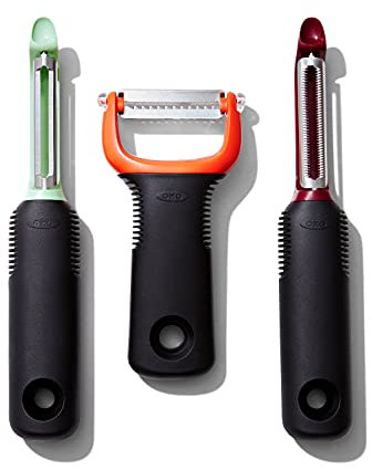 OXO Good Grips - Set di 3 pelapatate per barbabietola, finocchio, igname
