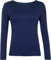 Hiffy Ladies Plain Long Sleeve T-Shirt Top Womens Plus Sizes UK 8-26 (Navy, 12-14)