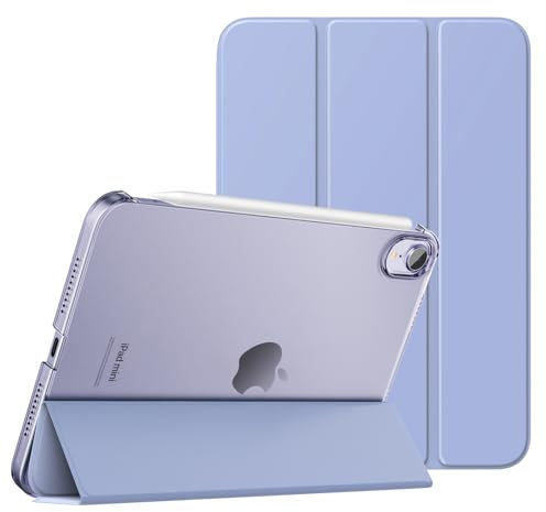 MoKo for iPad Mini 7 (A17 Pro) Generation Case 2024, iPad Mini 6 Case 2021, 8.3-inch Slim Lightweight Protective Hard Back PC Shell Stand Cover Support Touch ID, Auto Wake/Sleep, Grayish Purple