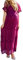 YAOTT Robe Enceinte Maternité Longue Robe de Soirée Mariage Grossesse Femme Élégant col en V Robe Grossesse de Photographie Longue pour Photo Soirée Mariage,Rouge-Violet,L