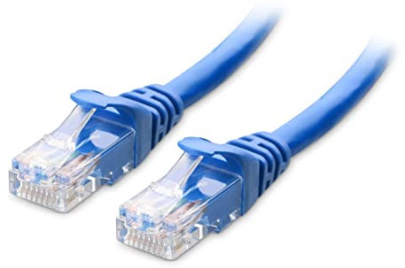 Cable Matters 10Gbps Snagless Short Cat6 Ethernet Cable 0.3m (Cat6 Cable, Cat 6 Cable) in Blue - 0.3 Meter