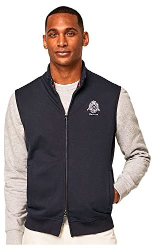 HACKETT LONDON Herren Heritage Gilet Fz Hooded Sweatshirt, Navy Blazer, S