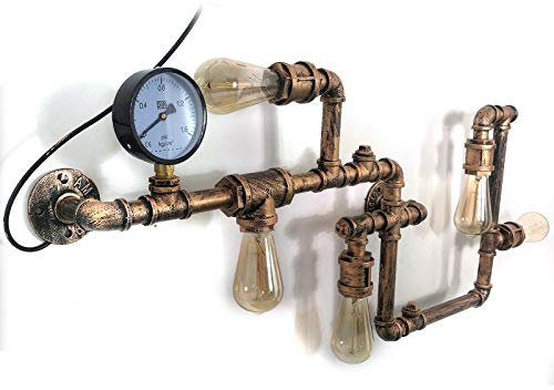Wandlampe Innen Beleuchtung Industrial Retro Wasserrohr Lampe 5 Flammige Vintage Wandleuchte Metall Lampe Wand