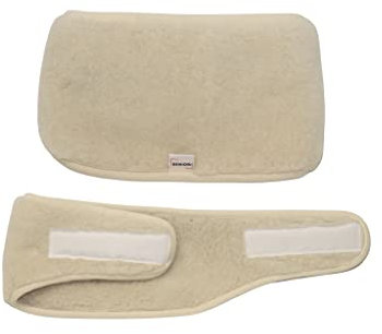 Aves-24 SENIORI Nierenwärmer Rückenwärmer Wärmegürtel Wolle Rücken XS-3XL Nierenschutz Bauchwärmer Wärmekissen mit Klettverschluss Taillengürtel (Beige, L)