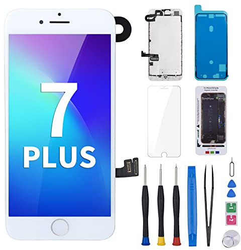 Risidamoy for iPhone 7 Plus Screen Replacement with Home Button 5.5 White