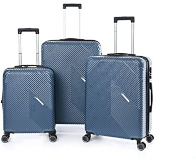 Lot de 3 Valises Extensibles rigides + 30% de Volume - Lys Paris (Marine)